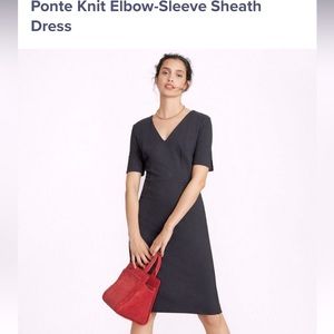Brooks Brothers Ponte Knit Sheath Navy dress size 4, new with tag